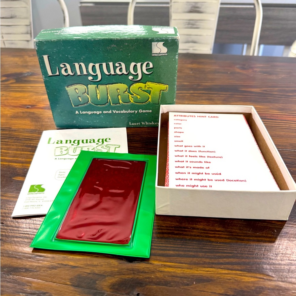 Language Burst by Lauri Whiskeyman, A Language and Vocabulary Game